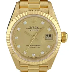 ROLEX DATEJUST 69178G 18KYG DIAMOND AUTOMATIC LADIES #BS046