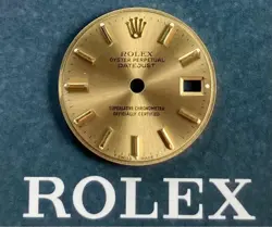 ROLEX DIAL ROLEX LADIES DATEJUST GOLD DIAL WOMAN CAL.2135 TRITIUM LUME GENUINE