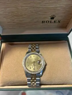 ROLEX DATEJUST 36MM CHAMPAGNE DIAMOND DIAL & BEZEL
