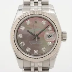 ROLEX DATEJUST 179174NG SS×WG SS AT BLACK-SHELL-FACE 2 EXTRA LINKS