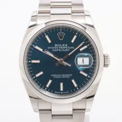 ROLEX DATEJUST 126200 SS SS AT BLUE-FACE 1 EXTRA LINK