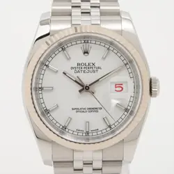 ROLEX DATEJUST 116234 SS×WG SS AT WHITE DIAL 4 EXTRA LINKS
