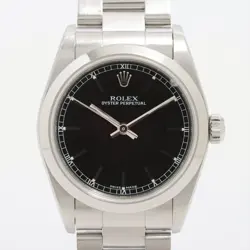 ROLEX OYSTER PERPETUAL 77080 SS SS AT BLACK DIAL