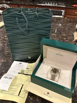 ROLEX DATEJUST 36MM TWO TONE ICED OUT REAL NATURAL DIAMOND $10K 100% AUTHENTIC