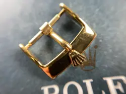 GENUINE ROLEX 16MM GOLD CROWN BUCKLE FOR LEATHER STRAP  FITS DATEJUST 20MM LUG