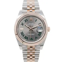 ROLEX DATEJUST 41 STEEL & ROSE GOLD 126331 - SLATE ROMAN, JUBILEE BRACELET