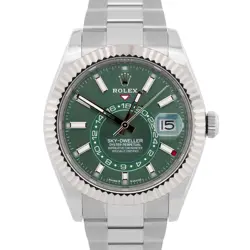 2023 NEW PAPERS ROLEX SKY-DWELLER GREEN 18K GOLD STEEL OYSTER 42MM 336934 BOX
