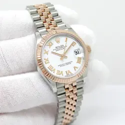 ROLEX 278271 DATEJUST 18K/SS WITH WHITE ROMAN DIAL ON JUBILEE
