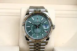 ROLEX 336934 SKYDWELLER WATCH MINT GREEN DIAL JUBILEE NIB