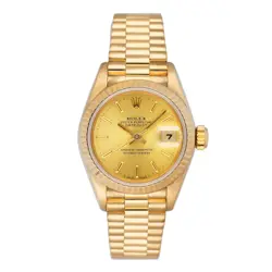 ROLEX DATEJUST 69178 CHAMPAGNE DIAL 18K YELLOW GOLD LADIES WATCH BOX PAPERS