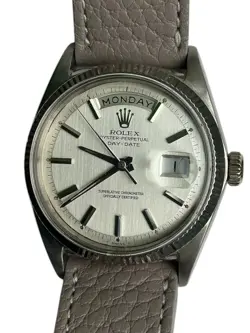 ROLEX DAY-DATE 1803  18K WHITE GOLD PRESIDENT  SILVER DIAL 1965