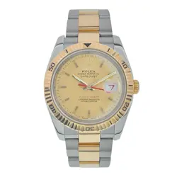 ROLEX DATEJUST TURN-O-GRAPH GOLD & STEEL GOLD DIAL 36MM AUTOMATIC MEN’S 116263