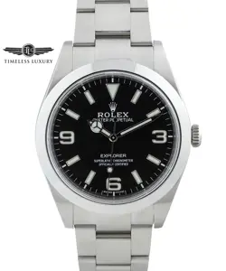 2019 ROLEX EXPLORER 214270 STAINLESS STEEL 39MM BLACK DIAL MINT BOX & CARD