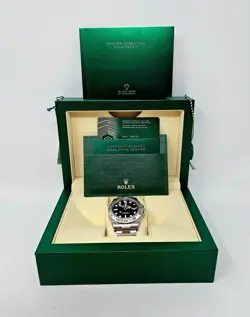 2023 ROLEX EXPLORER II 42MM BLACK STAINLESS GMT WATCH 226570 FULL SET