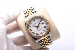 ROLEX DATEJUST 36MM WHITE DIAL 116233 BIMETAL DIAMOND BEZEL JUBILEE UNISEX WATCH