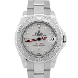 2021 RSC ROLEX YACHT-MASTER MID-SIZE PLATINUM STAINLESS 35MM WATCH 168622