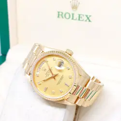 ROLEX 36MM 18K YELLOW GOLD LEMON DIAMONDS DAY-DATE 18038 (9.35)