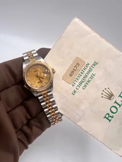 ROLEX DATEJUST LADY WITH PAPER REF. 69173