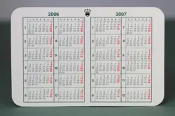 ROLEX - CALENDRIER VERT / CALENDAR GREEN 2006 - 2007