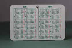 ROLEX - CALENDRIER VERT / GREEN CALENDAR 1992/1993