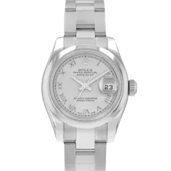 ROLEX DATEJUST 179160 26MM STILVER ROMAN STEEL OYSTER AUTOMATIC MENS WATCH