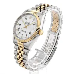 ROLEX DATEJUST 10P DIAMOND 16233G WHITE CENTER ROMA W 30703