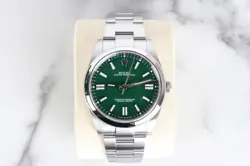 ROLEX OYSTER PERPETUAL 41 GREEN STEEL 124300 133473562