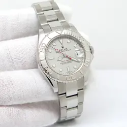 ROLEX 168622 YACHTMASTER 35MM WITH PLATINUM DIAL