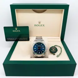 WITH BLUE DIAL