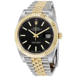 ROLEX DATEJUST 41 BLACK DIAL STEEL AND 18K YELLOW GOLD JUBILEE MEN'S WATCH