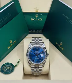UNWORN ROLEX DATEJUST 41MM, BLUE ROMAN, JUBILEE, 126334, DATED 2025