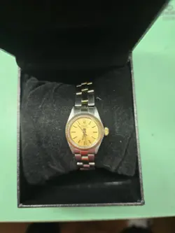 LADIES ROLEX STEEL AND GOLD PERPETUAL  AUTOMATIC WITH OYSTER BRACELET
