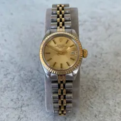 1979 LADIES ROLEX 6917 OYSTER PERPETUAL DATE SWISS BI-METAL VINTAGE WATCH