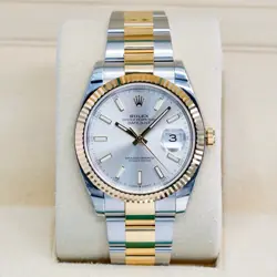 ROLEX 126333 DATEJUST 41MM TWO-TONE SILVER DIAL FLUTED OYSTER BRACELET 2025 NEW