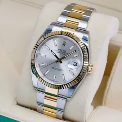 Rolex 126333 Datejust 41mm Two-Tone Silver Dial Fluted Oyster Bracelet 2025 New