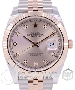 ROLEX DATEJUST 41 ROSE GOLD/STEEL SUNDUST DIAMOND JUBILEE 126331 BRAND NEW