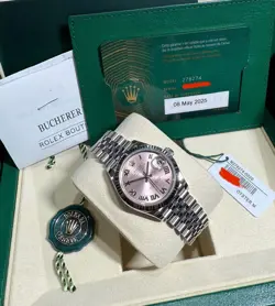 MAY 2025 BRAND NEW ROLEX DATEJUST 31MM PINK ROMAN FLUTED JUBILEE 278274