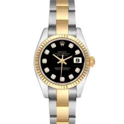 ROLEX DATEJUST DIAMOND STEEL YELLOW GOLD LADIES WATCH 179173 BOX PAPERS