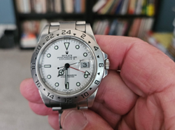 ROLEX EXPLORER 2 SS MENS WHITE DIAL 40MM WATCH - NEW HANDS