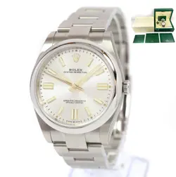 2021 ROLEX OYSTER PERPETUAL 124300 41MM SILVER DIAL BOX PAPERS