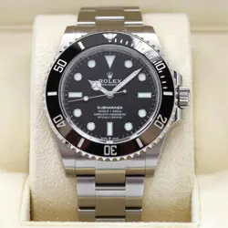 NEW ROLEX SUBMARINER NO DATE 124060 41MM BLACK DIAL STAINLESS STEEL BOX PAPERS