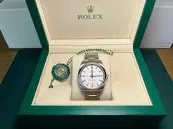 ROLEX OYSTER PERPETUAL 34MM WHITE DIAL 114200 - 2019 BOX + PAPERS - NEAR MINT
