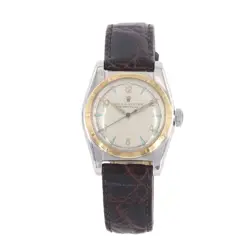 ROLEX 5011 VINTAGE OYSTER PERPETUAL BUBBLEBACK 32MM LEATHER WATCH (FPP002850)
