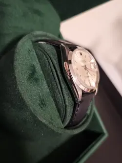 Rolex Oyster Perpetual Date 1967 34mm - Rare Silver Dial, Black Hightlights