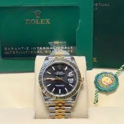ROLEX 126333 DATEJUST 41MM STEEL AND YELLOW GOLD BLACK INDEX DIAL JUBILEE 2025