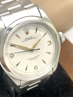 ROLEX MEN'S WATCH OYSTER PERPETUAL 6284 VINTAGE WIND SILVER STAINLESS STEEL 34MM