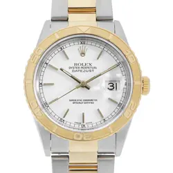 ROLEX DATEJUST THUNDERBIRD 16263 WHITE BAR 3 ROWS OYSTER BREATH K NUMBER SEC...