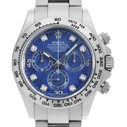 ROLEX COSMOGRAPH DAYTONA 8P DIAMOND 116509G SODA SODALITE V NUMBER SECOND HA...