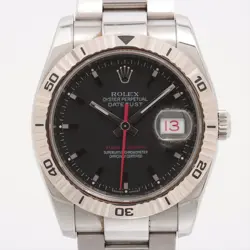 ROLEX DATEJUST TURN-O-GRAPH 116264 SS×WG SS AT BLACK DIAL
