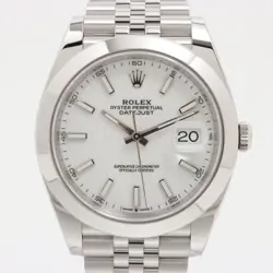 ROLEX DATEJUST 126300 SS SS AT WHITE DIAL 2 EXTRA LINKS